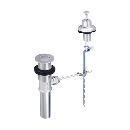 Central Brass Brass Pop-Up Drain Assembly With Guide, Polished Chrome, Weight: 2 1109-BP